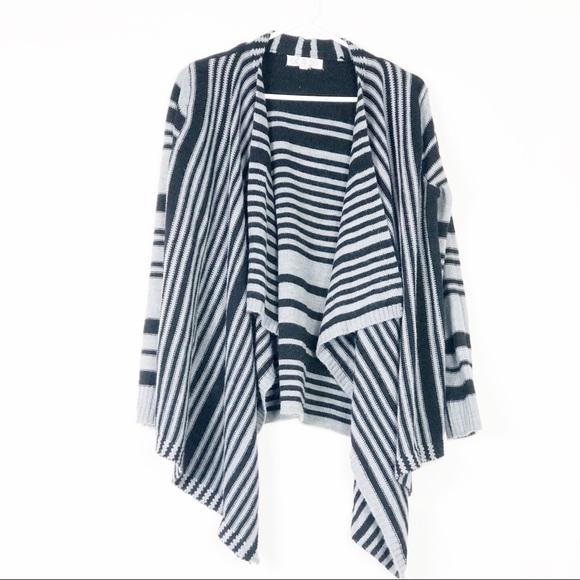 Pink Rose Cardigan waterfall Open Striped Size S - Picture 2 of 7